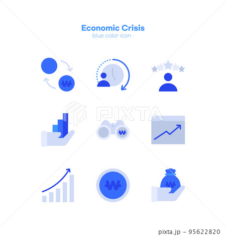 vector icon series_financial crisis, recession, collapsing economy vector icon series_financial crisis, recession, collapsing economy 95622820