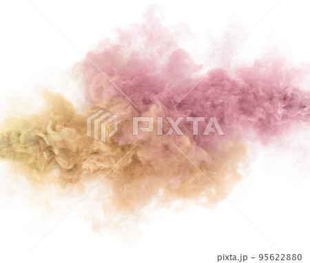 Caramel soft color smoking clouds. 3D render Caramel soft color smoking clouds. 3D render 95622880