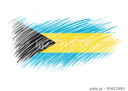 3D Flag of Bahamas on brush 3D Flag of Bahamas on brush 95622983