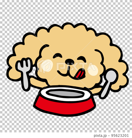 Loose hand-painted toy poodle feast-sama pose 95623201