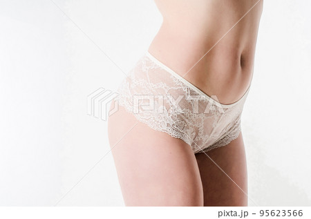 The beautiful girl in beautiful female linen 95623566