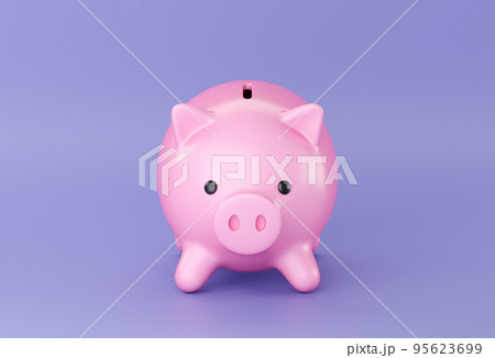 3d pink Piggy bank. Business, saving, money, banking, finance investment and services concept. Profit and growth design idea. Realistic 3d isolated high quality render 3d pink Piggy bank. Business, saving, money, banking, finance investment and services concept. Profit and growth design idea. Realistic 3d isolated high quality render 95623699