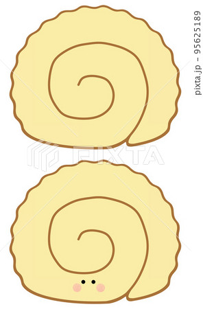 伊達巻の断面　顔ありと顔なし 95625189