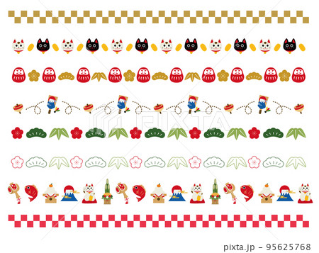 縁起物 飾り罫のイラスト素材 [95625768] PIXTA
