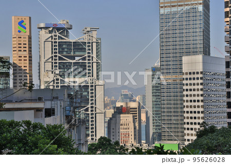 14 Oct 2022 Modern financial skyscrapers in Central Business District, 14 Oct 2022 Modern financial skyscrapers in Central Business District, 95626028