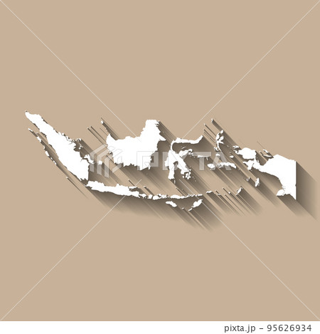 Indonesia vector country map silhouette 95626934