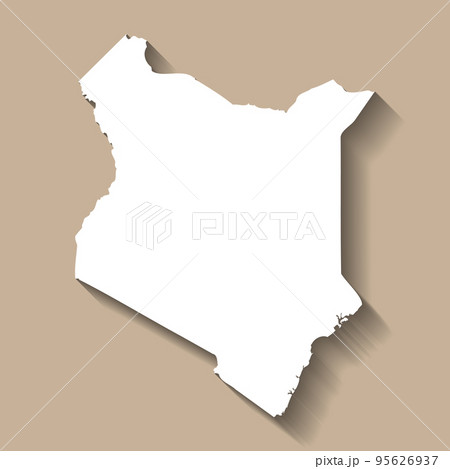 Kenya vector country map silhouette