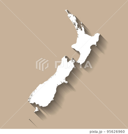 New Zealand vector country map silhouette New Zealand vector country map silhouette 95626960