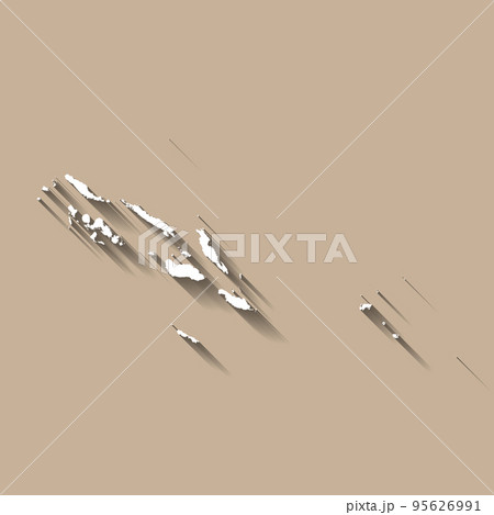 Solomon Islands vector country map silhouette Solomon Islands vector country map silhouette 95626991