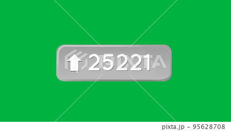 Image of 25221 and arrow on green backgroundのイラスト素材 [95628708] - PIXTA