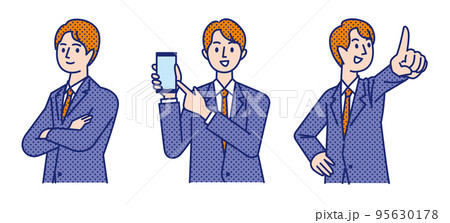 ポーズをとるビジネスマン 95630178