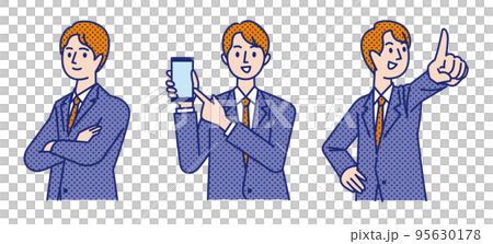 ポーズをとるビジネスマン 95630178