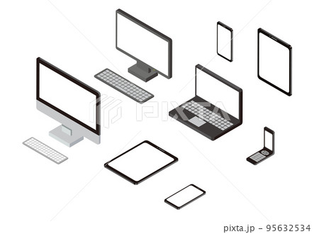 デバイスのイメージイラストのイラスト素材