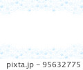 雪の結晶　フレーム　水色 95632775