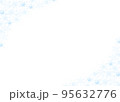 雪の結晶　フレーム　水色 95632776