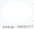 雪の結晶　フレーム　水色 95632777