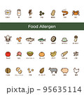 食物アレルギー　カラー 95635114