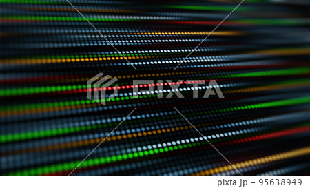 3D rendering amazing bright neon background of round lights 95638949