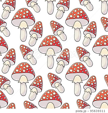 Autumn mood. Illustration in hand draw style. Seamless pattern 95639311