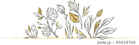 Floral divider frame wedding live nature beauty Floral divider frame wedding live nature beauty 95639700