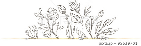 Floral divider frame wedding live nature beauty Floral divider frame wedding live nature beauty 95639701