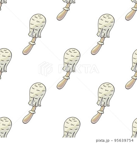 Autumn mood. Illustration in hand draw style. Seamless pattern 95639754