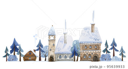 A fabulous city of houses, turrets and trees. 95639933