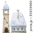Set of fairy houses on a white background.  95639960