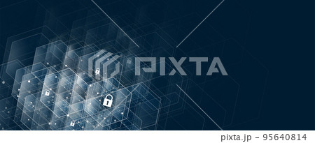 Cybersecurity and information or network protection. Future technology web services for business and internet project Cybersecurity and information or network protection. Future technology web services for business and internet project 95640814