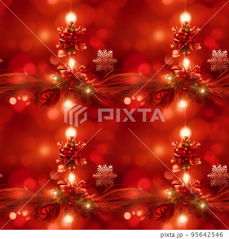 Christmas seamless pattern design. New year package paper 95642546