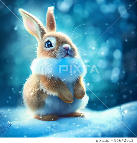 Rabbit is a symbol of the 2023 Chinese New... - Stock Illustration  [95642612] - PIXTA