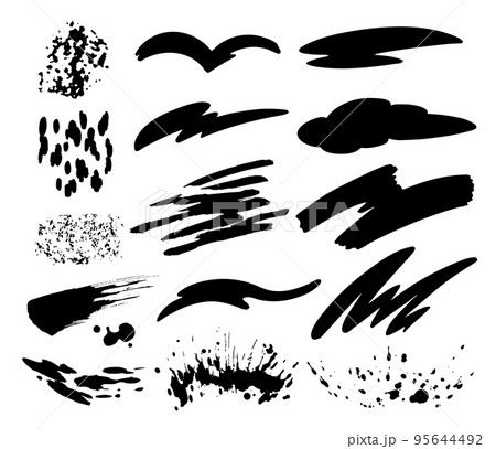 ポップな筆アイコンセット色々 95644492