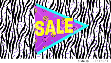 Bold Sale Advertisement in Retro Eighties Style 4k 95646024