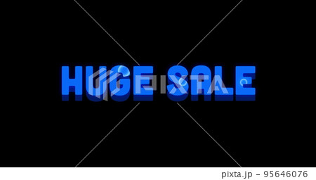 Huge Sale Advertisement with Swirling Paint Design 95646076