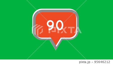Image of 90 messages on green backgroundのイラスト素材 [95646212] - PIXTA