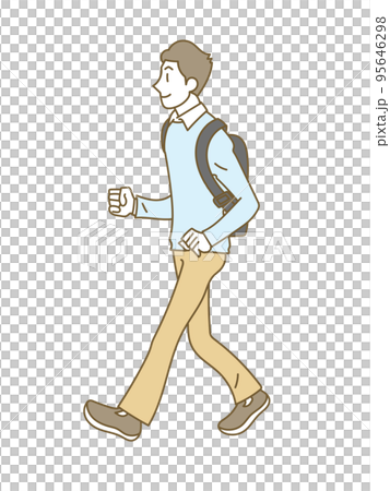 Young men walking 95646298
