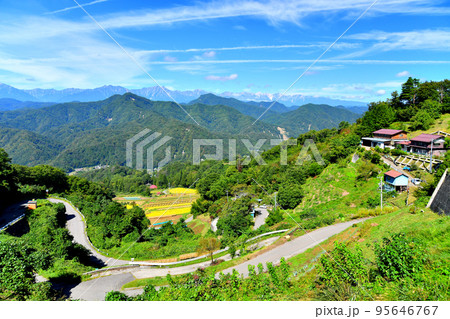 石津の棚田周辺より北アルプス方面を望む(長野県長野市)【2022.9】 95646767