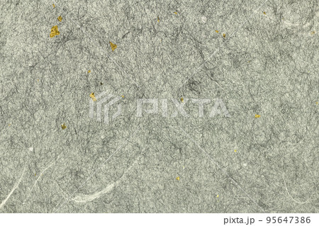 和紙の背景素材・金銀雲竜模様の黒シリーズ 95647386