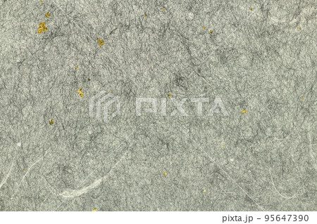 和紙の背景素材・金銀雲竜模様の黒シリーズ 95647390