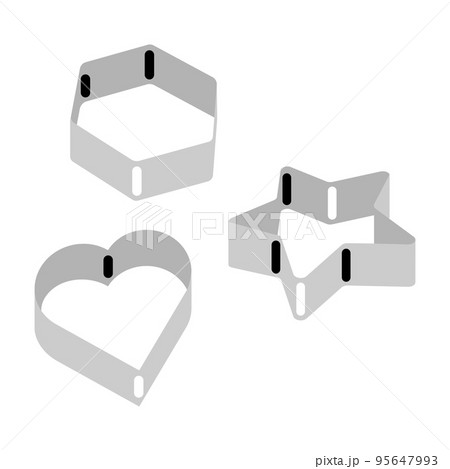 シンプルなクッキー抜き型 95647993