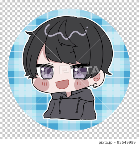 A smiling boy with black hair and a black hoodie A smiling boy with black hair and a black hoodie 95649989