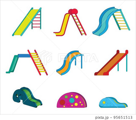 Collection of Slide Kids Colorful Vector Collection of Slide Kids Colorful Vector 95651513