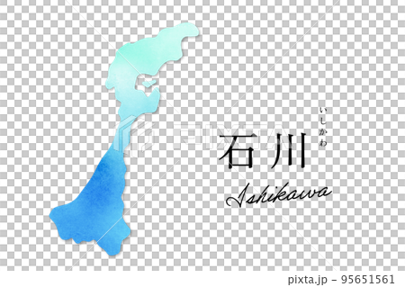 石川の水彩イラスト地図 95651561