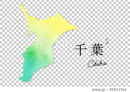 千葉の水彩イラスト地図 95651562