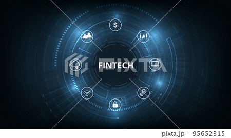 Concept of Financial technology,banking and money transaction. Concept of Financial technology,banking and money transaction. 95652315