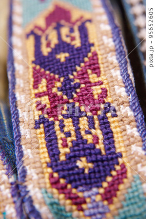 The decorative elements and ornaments on the national clothes of Uzbekistan The decorative elements and ornaments on the national clothes of Uzbekistan 95652605