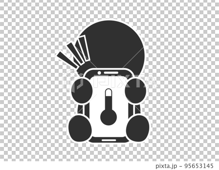 Smartphone high temperature human Smartphone high temperature human 95653145