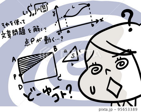 勉強内容が理解できなくてパニックになる女子学生 勉強内容が理解できなくてパニックになる女子学生 95653389