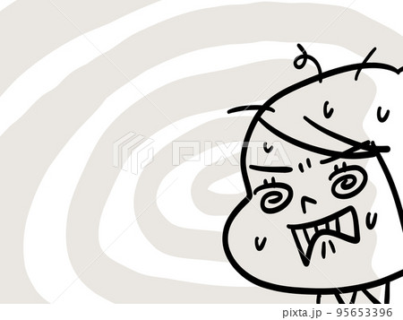 勉強内容が理解できなくてパニックになる女子学生 95653396