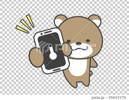 スマホ　高温　くま 95653570